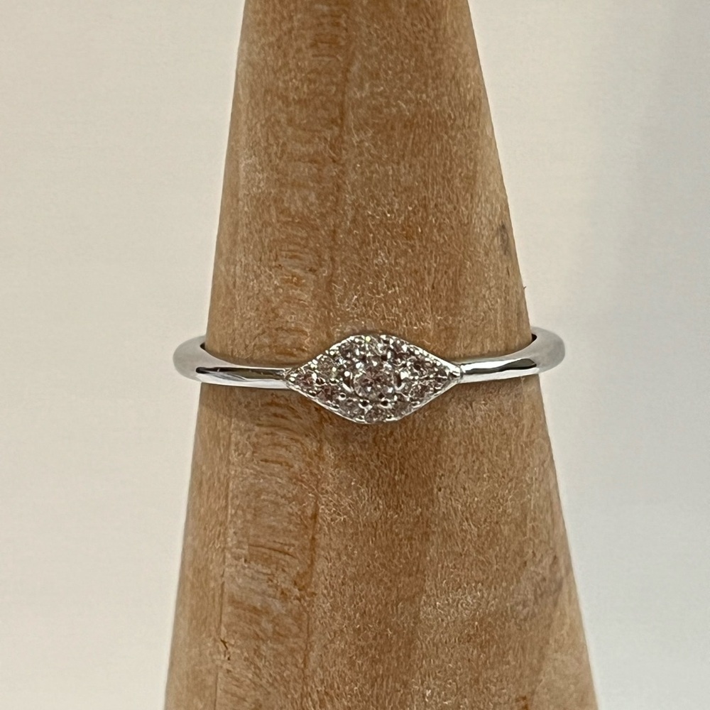SOLID 925 STERLING SILVER EVIL EYE RING